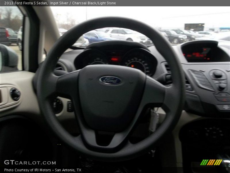Ingot Silver / Charcoal Black/Light Stone 2013 Ford Fiesta S Sedan