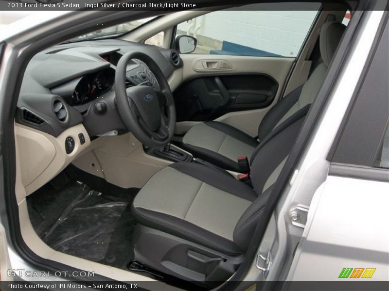 Ingot Silver / Charcoal Black/Light Stone 2013 Ford Fiesta S Sedan