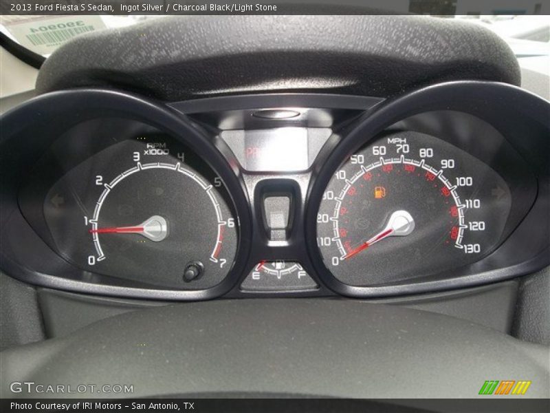 Ingot Silver / Charcoal Black/Light Stone 2013 Ford Fiesta S Sedan