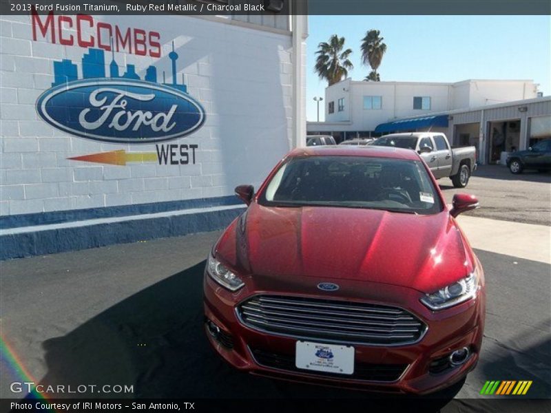Ruby Red Metallic / Charcoal Black 2013 Ford Fusion Titanium