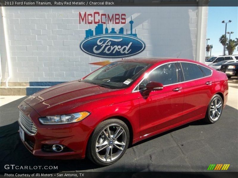 Ruby Red Metallic / Charcoal Black 2013 Ford Fusion Titanium