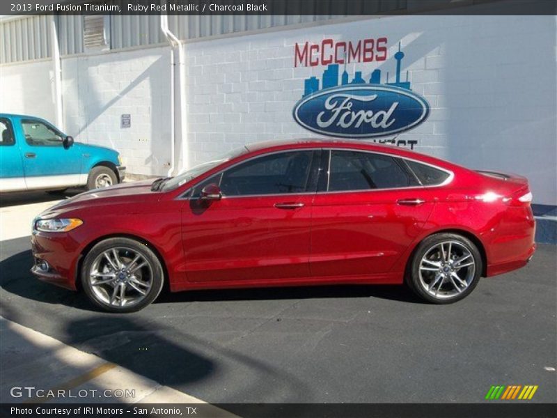 Ruby Red Metallic / Charcoal Black 2013 Ford Fusion Titanium