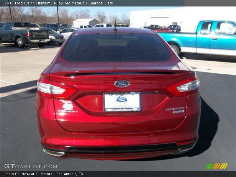 Ruby Red Metallic / Charcoal Black 2013 Ford Fusion Titanium