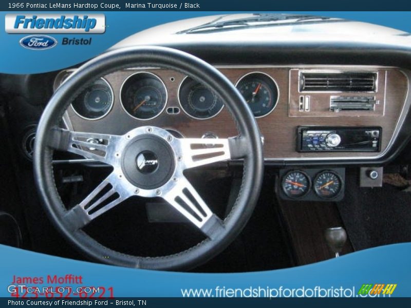 Marina Turquoise / Black 1966 Pontiac LeMans Hardtop Coupe