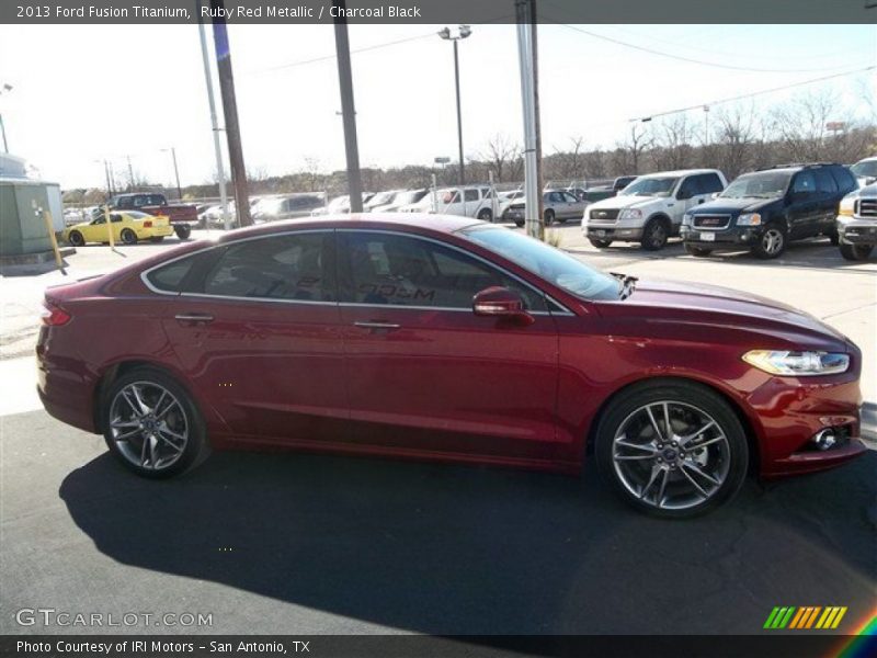 Ruby Red Metallic / Charcoal Black 2013 Ford Fusion Titanium