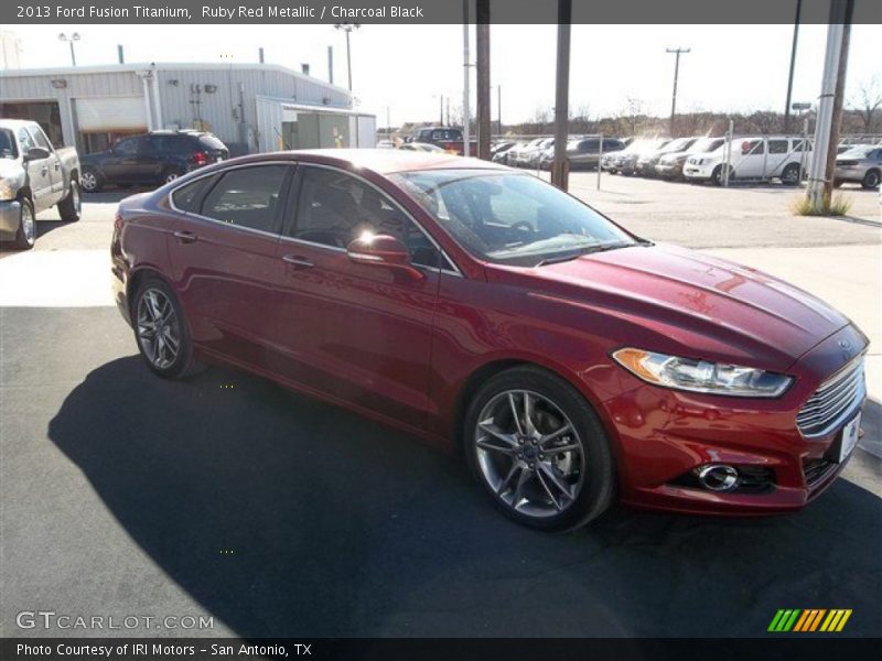 Ruby Red Metallic / Charcoal Black 2013 Ford Fusion Titanium