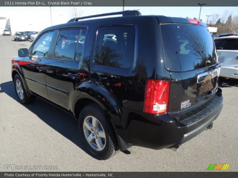 Crystal Black Pearl / Gray 2011 Honda Pilot EX-L