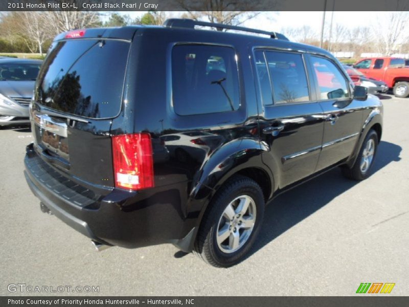 Crystal Black Pearl / Gray 2011 Honda Pilot EX-L