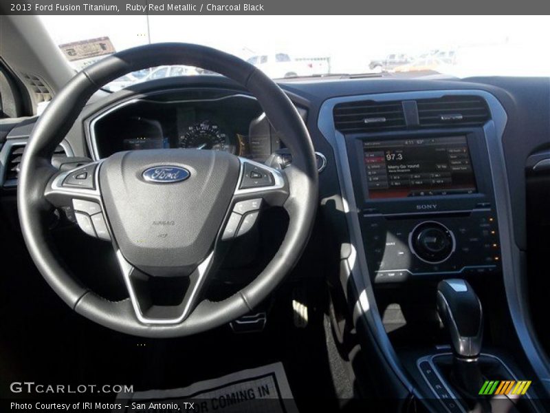Ruby Red Metallic / Charcoal Black 2013 Ford Fusion Titanium