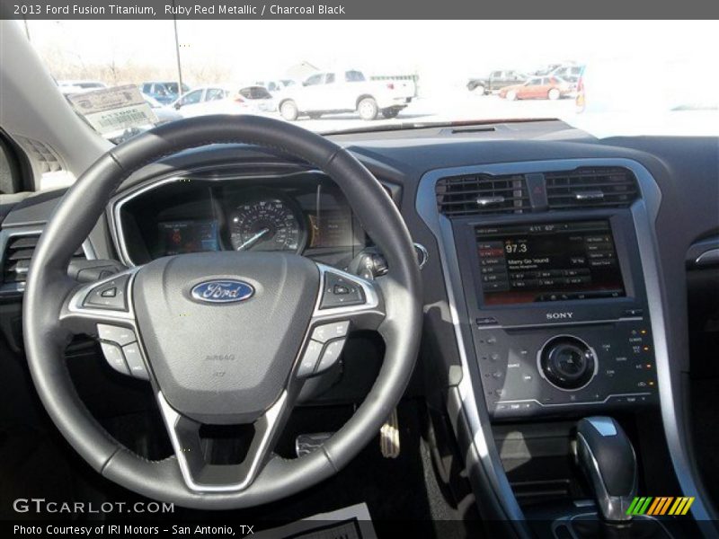 Ruby Red Metallic / Charcoal Black 2013 Ford Fusion Titanium