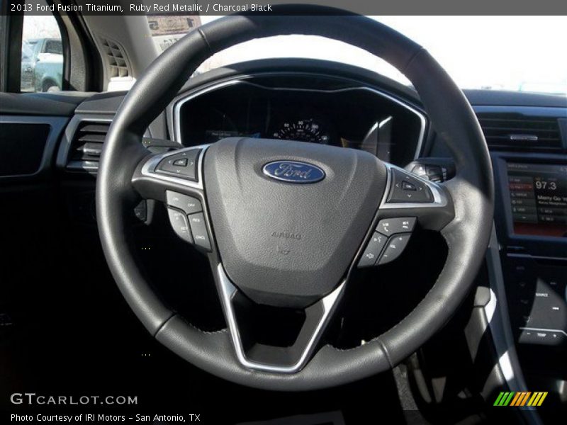 Ruby Red Metallic / Charcoal Black 2013 Ford Fusion Titanium
