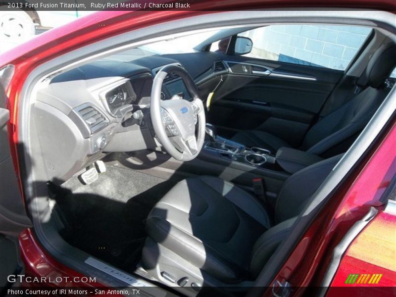 Ruby Red Metallic / Charcoal Black 2013 Ford Fusion Titanium