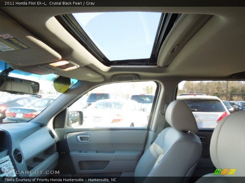 Crystal Black Pearl / Gray 2011 Honda Pilot EX-L