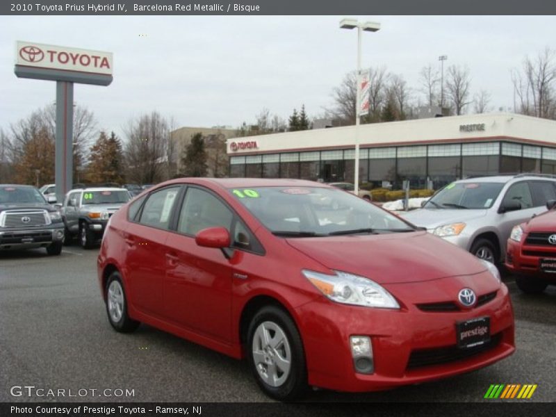 Barcelona Red Metallic / Bisque 2010 Toyota Prius Hybrid IV