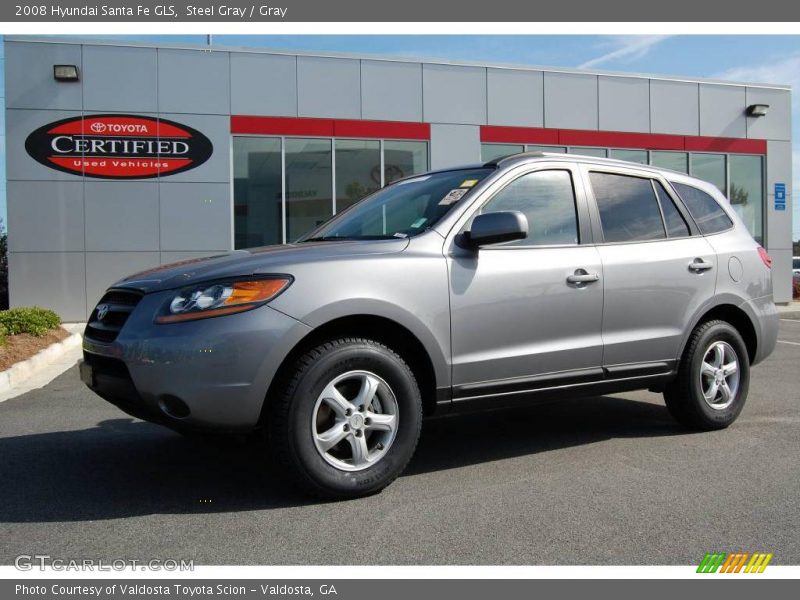Steel Gray / Gray 2008 Hyundai Santa Fe GLS