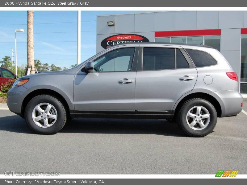 Steel Gray / Gray 2008 Hyundai Santa Fe GLS