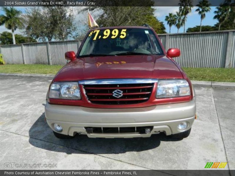 Racy Red / Gray 2004 Suzuki Grand Vitara EX 4WD