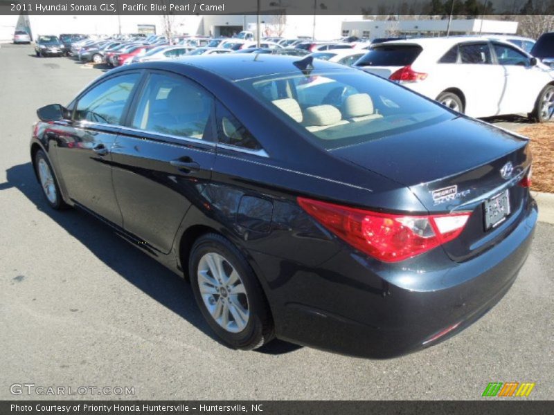 Pacific Blue Pearl / Camel 2011 Hyundai Sonata GLS