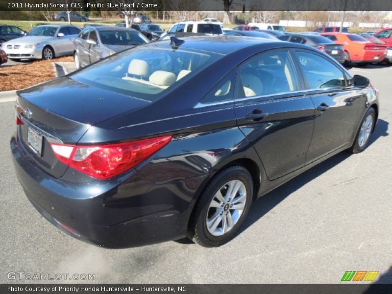 Pacific Blue Pearl / Camel 2011 Hyundai Sonata GLS