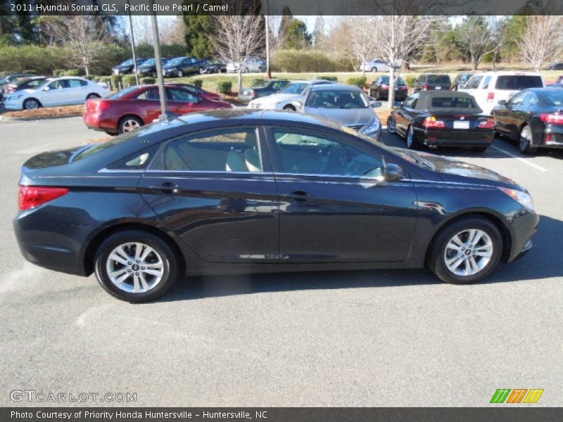 Pacific Blue Pearl / Camel 2011 Hyundai Sonata GLS
