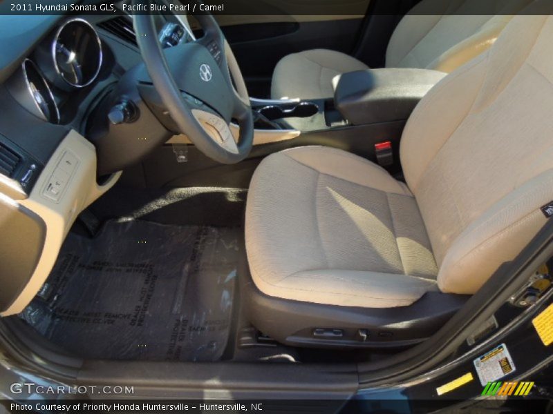 Pacific Blue Pearl / Camel 2011 Hyundai Sonata GLS