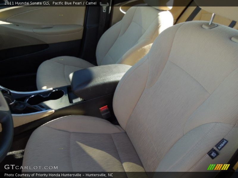 Pacific Blue Pearl / Camel 2011 Hyundai Sonata GLS