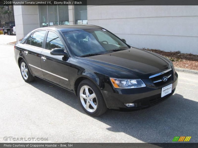 Ebony Black / Black 2008 Hyundai Sonata Limited V6