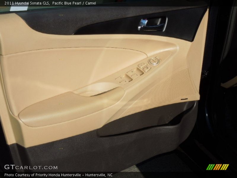 Pacific Blue Pearl / Camel 2011 Hyundai Sonata GLS