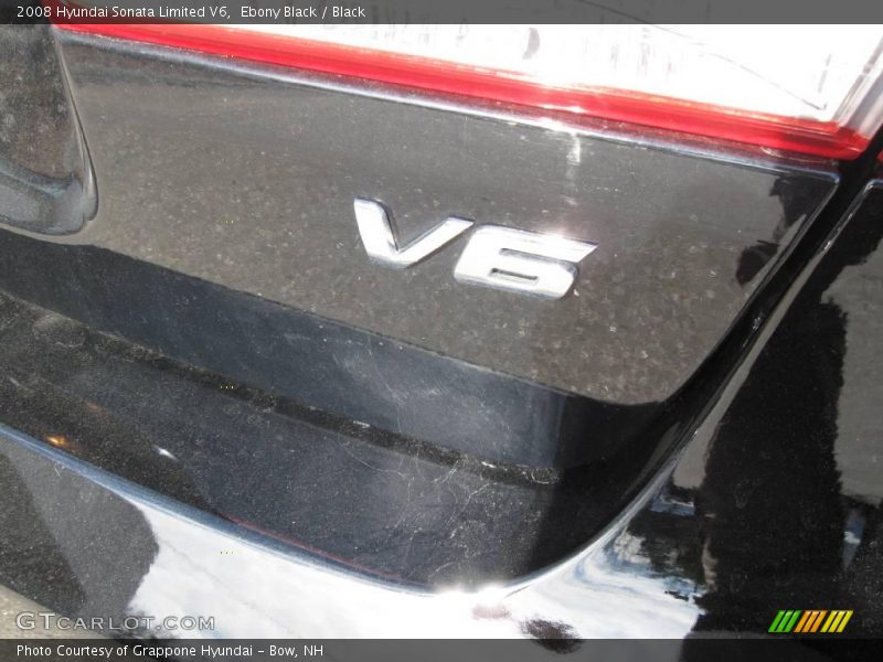 Ebony Black / Black 2008 Hyundai Sonata Limited V6