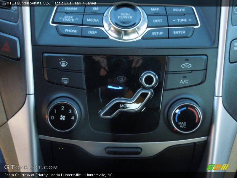 Pacific Blue Pearl / Camel 2011 Hyundai Sonata GLS