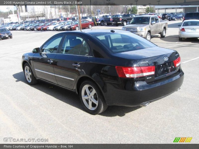 Ebony Black / Black 2008 Hyundai Sonata Limited V6