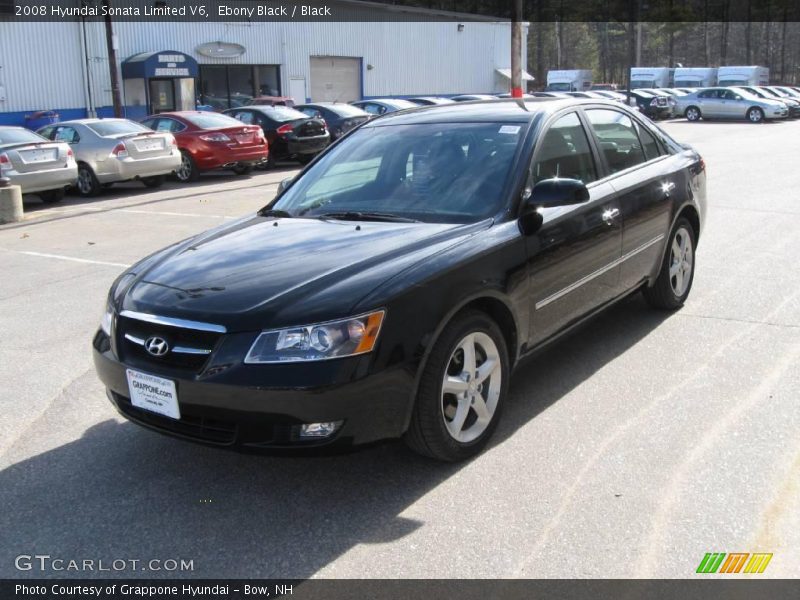 Ebony Black / Black 2008 Hyundai Sonata Limited V6