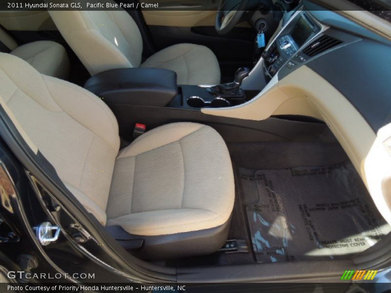 Pacific Blue Pearl / Camel 2011 Hyundai Sonata GLS