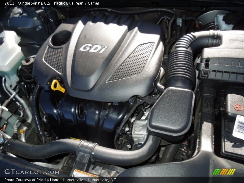 Pacific Blue Pearl / Camel 2011 Hyundai Sonata GLS