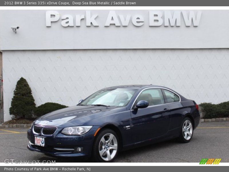 Deep Sea Blue Metallic / Saddle Brown 2012 BMW 3 Series 335i xDrive Coupe