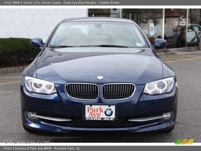 Deep Sea Blue Metallic / Saddle Brown 2012 BMW 3 Series 335i xDrive Coupe