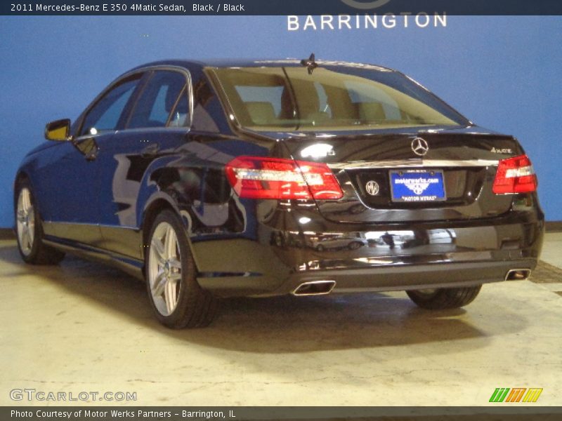 Black / Black 2011 Mercedes-Benz E 350 4Matic Sedan