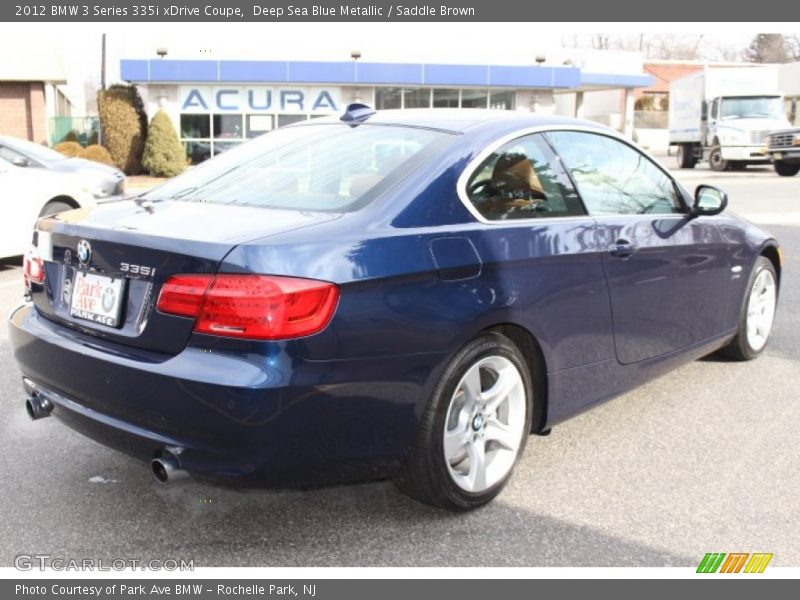 Deep Sea Blue Metallic / Saddle Brown 2012 BMW 3 Series 335i xDrive Coupe