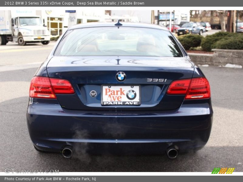 Deep Sea Blue Metallic / Saddle Brown 2012 BMW 3 Series 335i xDrive Coupe