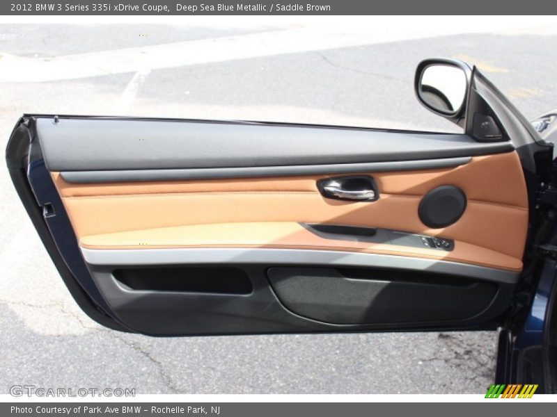 Deep Sea Blue Metallic / Saddle Brown 2012 BMW 3 Series 335i xDrive Coupe