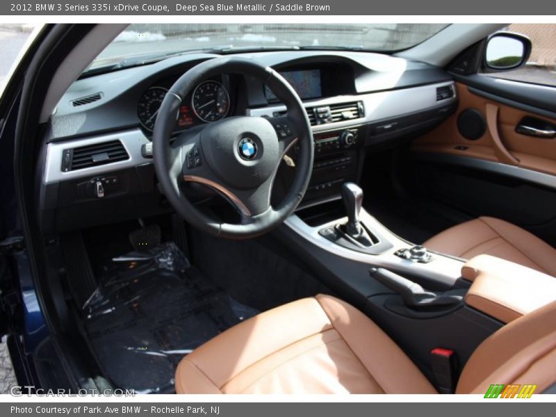 Deep Sea Blue Metallic / Saddle Brown 2012 BMW 3 Series 335i xDrive Coupe