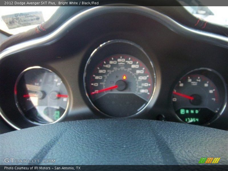 Bright White / Black/Red 2012 Dodge Avenger SXT Plus