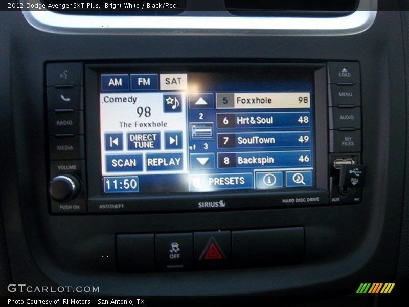 Bright White / Black/Red 2012 Dodge Avenger SXT Plus