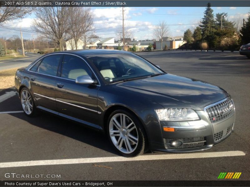 Daytona Gray Pearl Effect / Silver/Black 2007 Audi S8 5.2 quattro