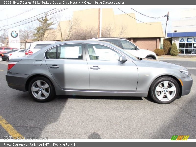 Space Grey Metallic / Cream Beige Dakota Leather 2008 BMW 5 Series 528xi Sedan