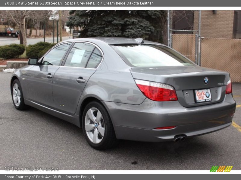 Space Grey Metallic / Cream Beige Dakota Leather 2008 BMW 5 Series 528xi Sedan