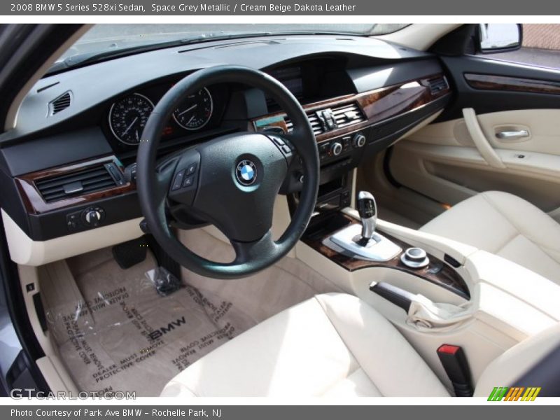 Space Grey Metallic / Cream Beige Dakota Leather 2008 BMW 5 Series 528xi Sedan