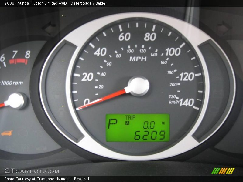 Desert Sage / Beige 2008 Hyundai Tucson Limited 4WD
