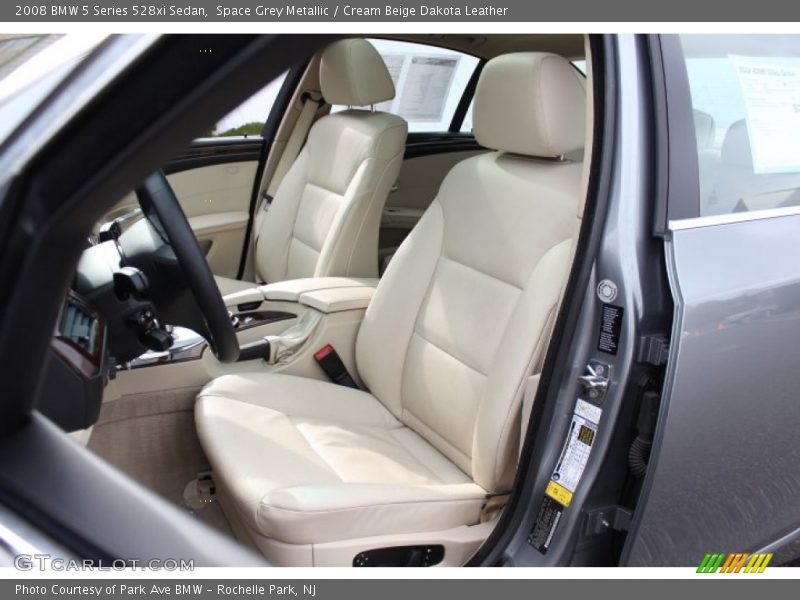 Space Grey Metallic / Cream Beige Dakota Leather 2008 BMW 5 Series 528xi Sedan
