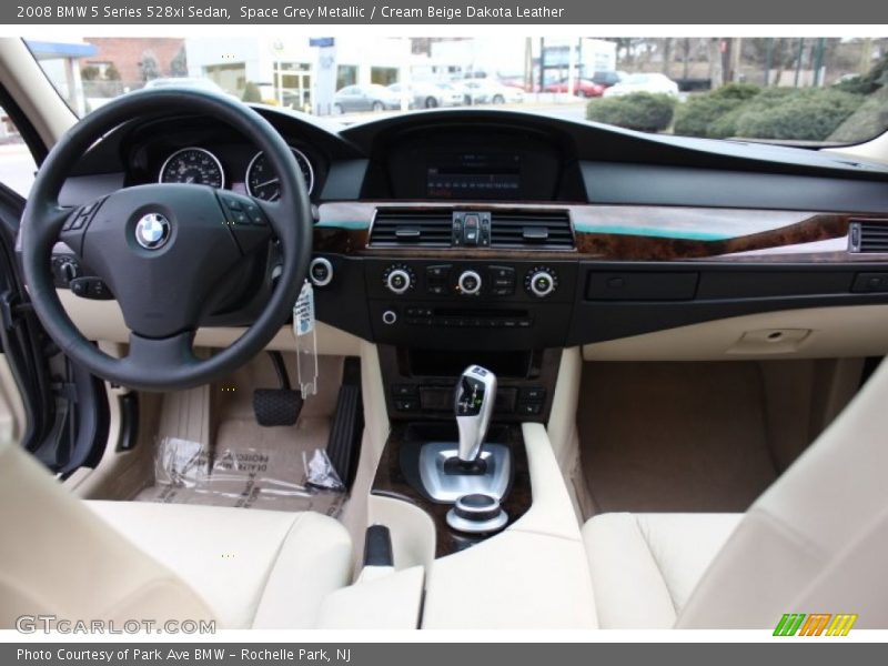 Space Grey Metallic / Cream Beige Dakota Leather 2008 BMW 5 Series 528xi Sedan